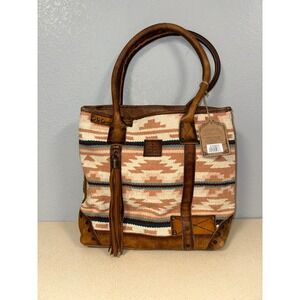 STS Ranchwear Palomino Serape Tote Leather Southwestern Western Bag STS30276 NEW